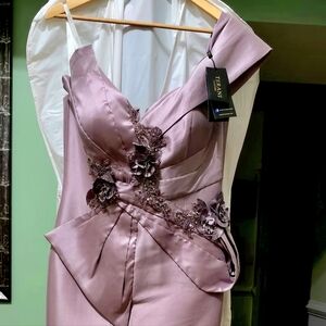 Brand new (This elegant evening dress by Terani in size 10 will turn heads.